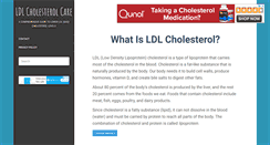 Desktop Screenshot of ldlcholesterolcare.com