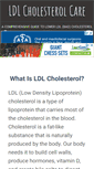 Mobile Screenshot of ldlcholesterolcare.com